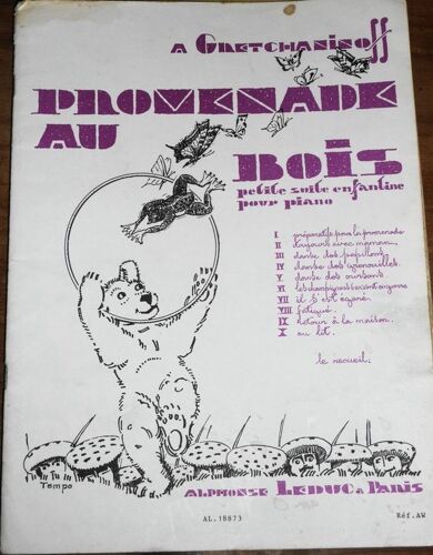 Gretchaninoff Promenade Au Bois Op143 Recueil Piano