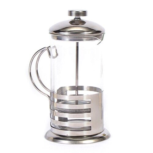 XM Cafetière expresso manuelle Cafetière café français thé percolateur filtre théière en verre en acier inoxydable cafetière plongeuse à pression 350Ml