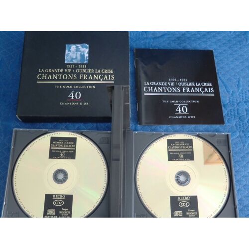 Coffret 1925-1933 La Grande Vie/Oublier La Crise Chantons Français The Gold Collection 40 Chansons D'or 2cd