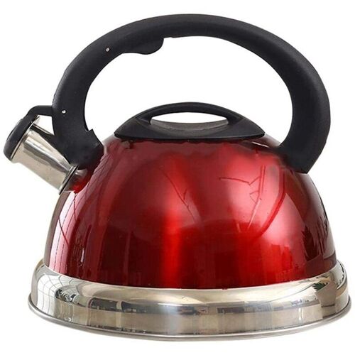 Xm Théière De Bouilloire De Thé De Sifflement D'acier Inoxydable De 3l Avec La Poignée Résistante À La Chaleur-Bouilloires De Table De Cuisson De Cuisinière