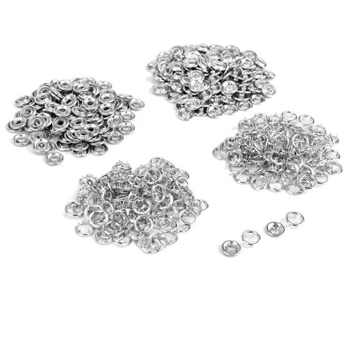 Xm ¿Illets De Pression Avec 5 Griffes 100 X Bouton De Pression 9.5mm Argent 3.5mm