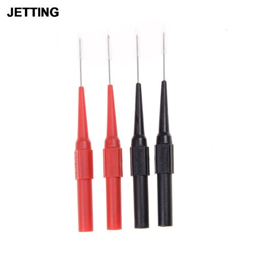 Vente En Gros 1 Paire 30 V-60 V Isolation Piercing Aiguille Non Destructif Test Sondes Outil 1 Pièces Rouge Et 1 Pièces Noir