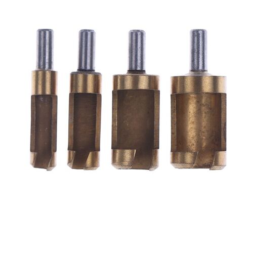 4 Pièces/Ensemble Titane Enduit Prise Cutter Compteur Alésé Ensemble Bricolage 6-16mm 4 Pièces Trou Bois Foret Outil Électrique Foret