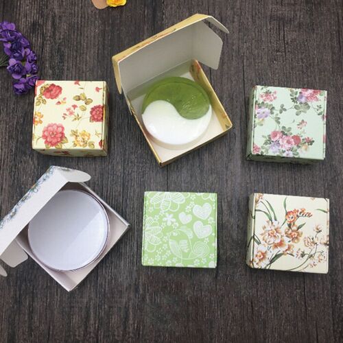 Boîte D'emballage De Savon En Papier Kraft 5 Pièces Boîte Artisanale À Motifs De Fleurs Pour Emballage Cadeau De Bonbons Boîte D'avion Faite À La Main