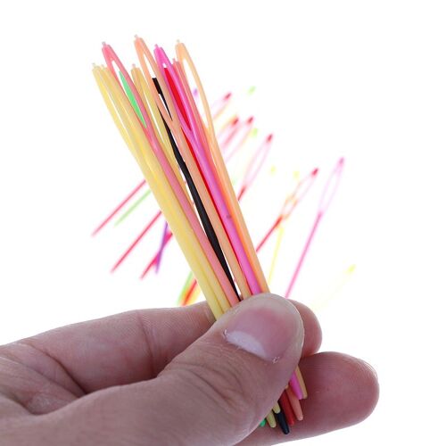 Aiguilles À Coudre En Laine Plastique Aiguilles Croisées 9cm Pierreries Pour Les Yeux Couture Broderie 10 Pièces