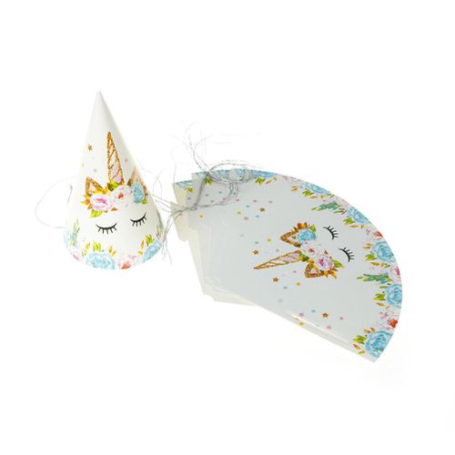 Chapeau Licorne De Joyeux Anniversaire 6 Pièce/Ensemble Chapeau En Papier De Fête Pour Enfants Fournitures De Fête Décoration De Fête D'anniversaire Pour Fille Et Garçon