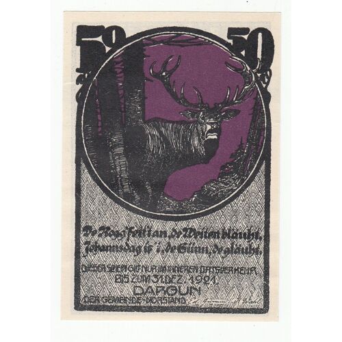 Billet Allemand - 50 Pfennig - Dargun 1921