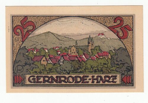 Billet Allemand - 25 Pfennig - Gernrode Am Harz 1921