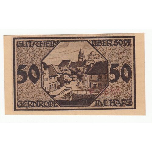 Billet Allemand - 50 Pfennig - Gernrode Am Harz 1921