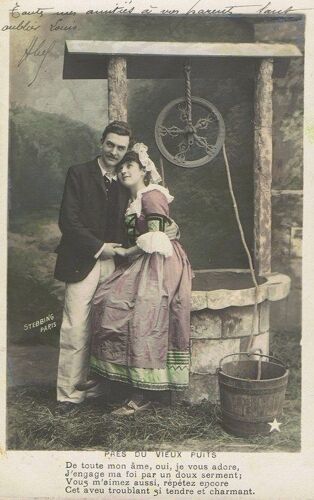 Réf - 773 - Près Du Vieux Puits." De Toute Mon Âme, Oui, Je Vous Adore, J' Engage Ma Foi ............" 1905.