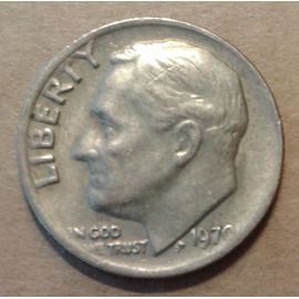 Pièce One Dime 10 Cents 1970 Roosevelt
