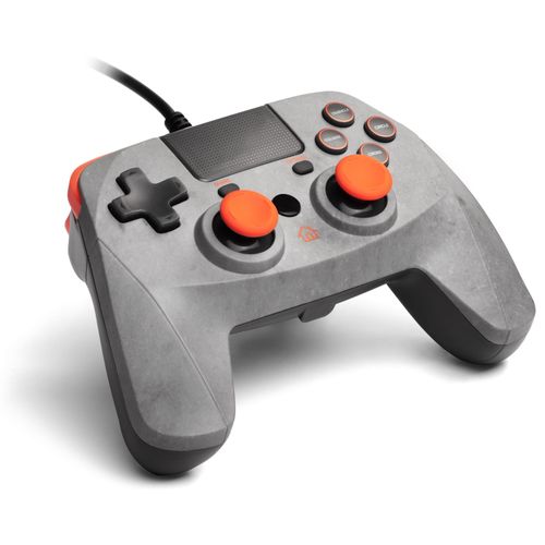 Manette 4s Rock Filaire Ps4 Et Ps3 Snakebyte Grise Et Orange