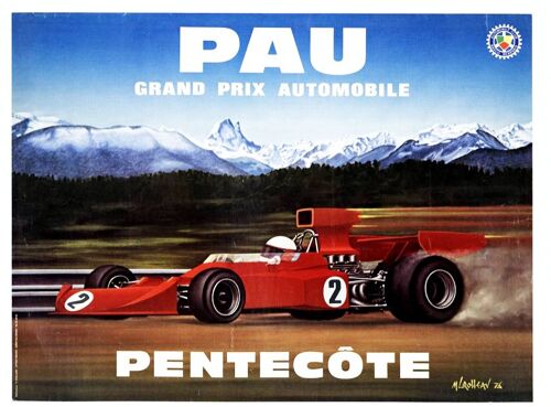 Affiche Grand Prix Automobile Pentecôte Pau
