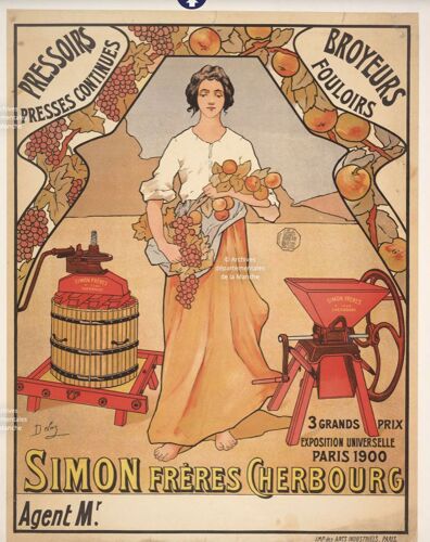 Affiche Pressoir Broyeur Simon Frères Cherbourg