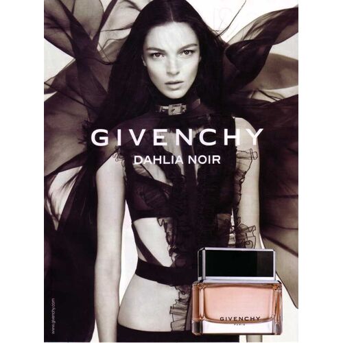 Publicité Papier - Parfum "Dahlia Noir" De Givenchy De 2011, Mariacarla Boscono Mannequin