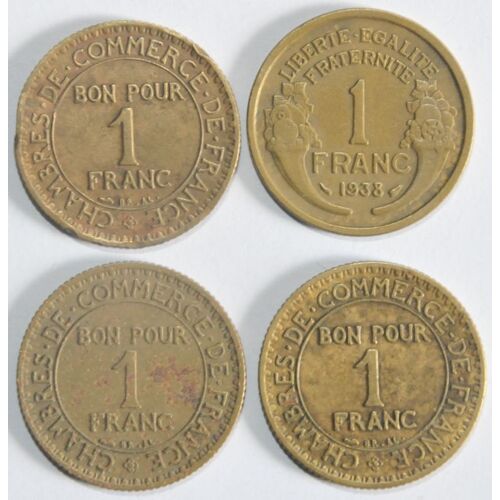 C19 - 3 X 1 Franc Chambre De Commerce 1922 1923 1925 - 1 Franc Morlon 1938