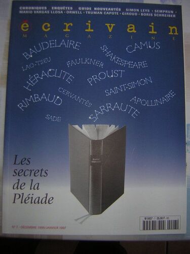 Ecrivain Magazine N° 7 Du 01/12/1996