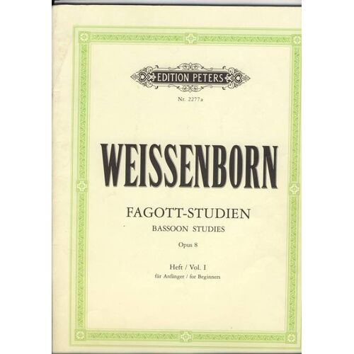 Fagott-Studien, Heft 1: Für Anfänger Op. 8