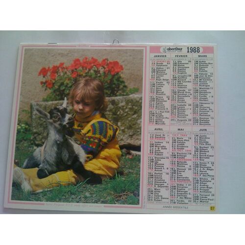 Almanach Du Facteur 1988 Oberthur 67