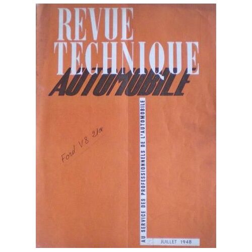 Revue Technique Automobile  N° 27 : Marque : Ford V 8 21 Cv