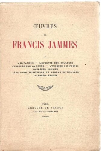 Oeuvres De Jammes Francis (Volume V)