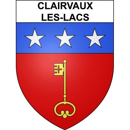 Clairvaux-Les-Lacs 39 Ville Sticker Blason Écusson Autocollant Adhésif - Taille : 12 Cm