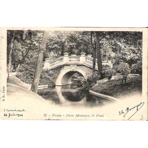 Paris 8e - Parc Monceau Le Pont - Carte Precurseur - Obliteree 1904 - Ref 023 364