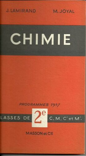 Chimie, Classes De 2e, Series C, M, C' Et M'