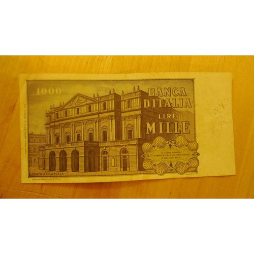 Billet De 1000 Lire 1969