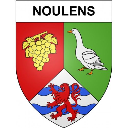 Noulens 32 Ville Sticker Blason Écusson Autocollant Adhésif - Taille : 17 Cm
