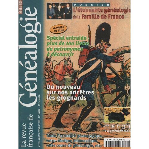 La Revue Française De Généalogie N° 123
