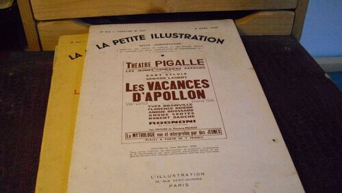 La Petite Illustration Théâtrale N° 457 : Les Vacances D'apollon, Pièce De Jean Berthet