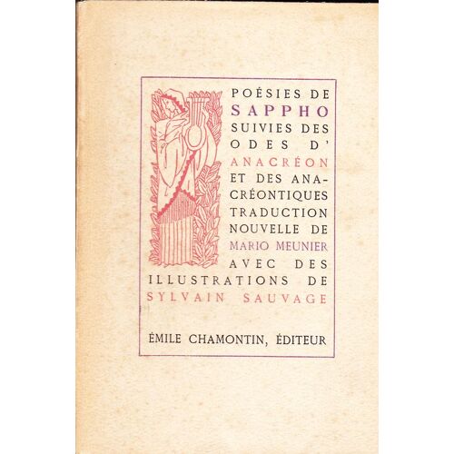 Poésies De Sappho, Suivies Des Odes D'anacréon Et Des Anacréontiques