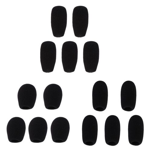 Juste éponge noire pour micro, anti-bruit, anti-poussière, anti-vent, lot de 5