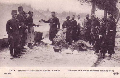 Zouaves Et Tirailleurs Faisant La Soupe - 1er Choix - Ref 022 857