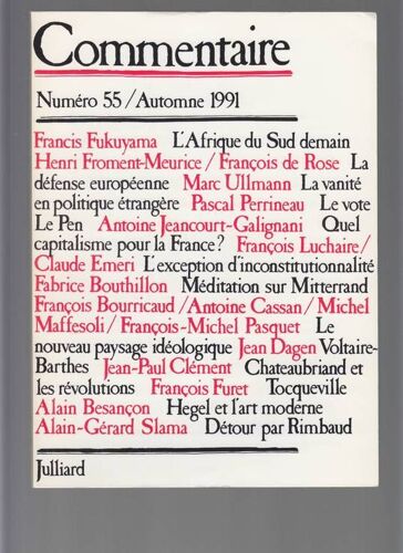 Commentaire N 55 Automne 1991