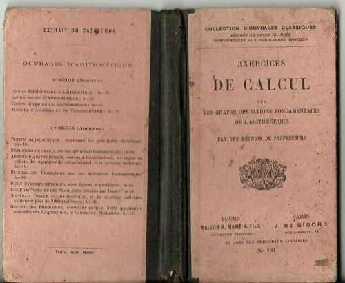 Exercices Gradues De Calcul Sur Les Quatre Operations Fondamentales