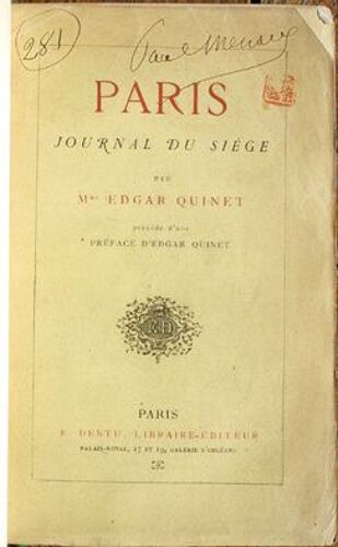 Paris Journal Du Siège
