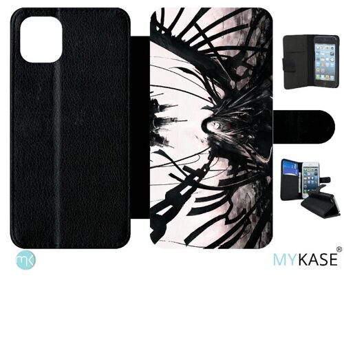 Etui À Rabat Iphone 11 Pro Max - Manga Gothic World - Simili-Cuir - Noir