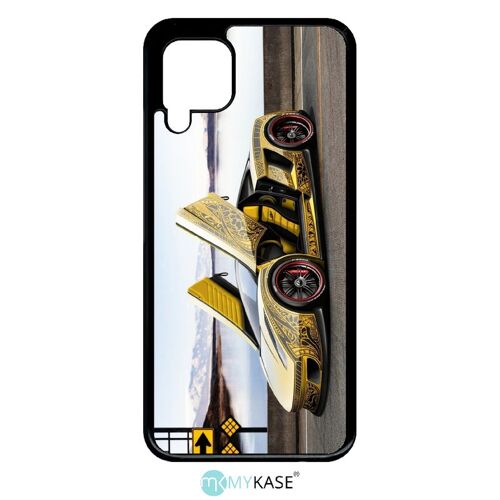Coque Huawei P40 Lite - Tuning Voiture Jaune - Noir