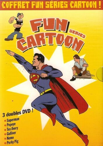 Coffret Fun Cartoon Séries : Superman - Porky Pig - Popeye - Tex Avery - Gulliver - Némo