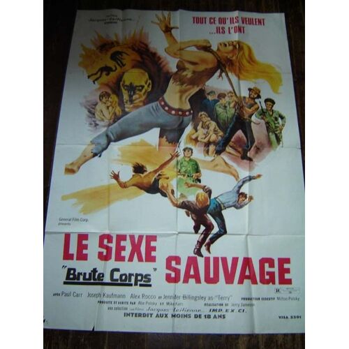 Affiche De Cinema / Le Sexe Sauvage / Eo 1972 / 160 Cmx 120cm