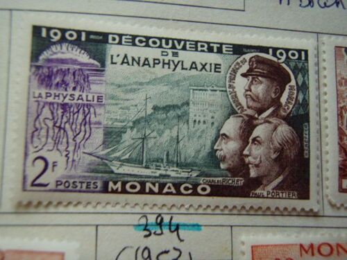 Monaco 1953_Découverte De L'anaphylaxie_Y&tn°394