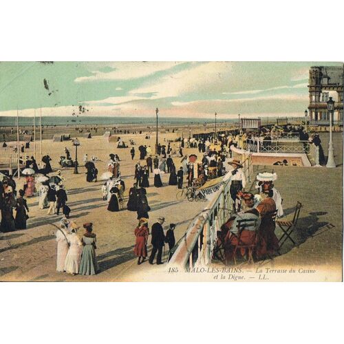 Réf:697 :- Malo-Les-Bains.- La Terrasse Du Casino Et La Digue.1923.