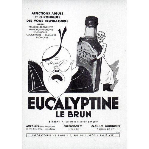 Eucalytpine - Le Brun - Sirop - Publicité Médicale - Tirage Limité À 750 Ex. - Ref. 011 780