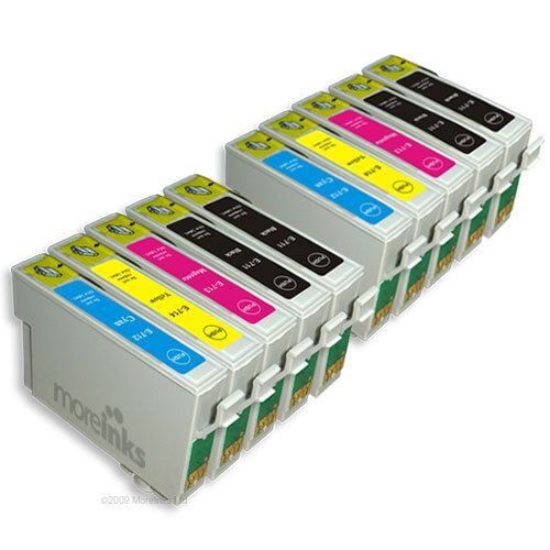10x Cartouches D'encre Compatibles - Avec Puce - Cyan, Magenta, Yellow, Black - Pour Epson Stylus, Office, Wifi Sx205, Sx400, Sx100, Sx105, S21,  Sx215, Sx415, Sx515w, Sx115, Sx510w