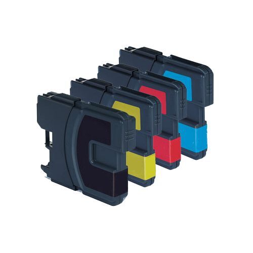 4x Cartouches D'encre Compatibles  Pour Remplacer Lc980 - Cyan / Magenta / Yellow / Black