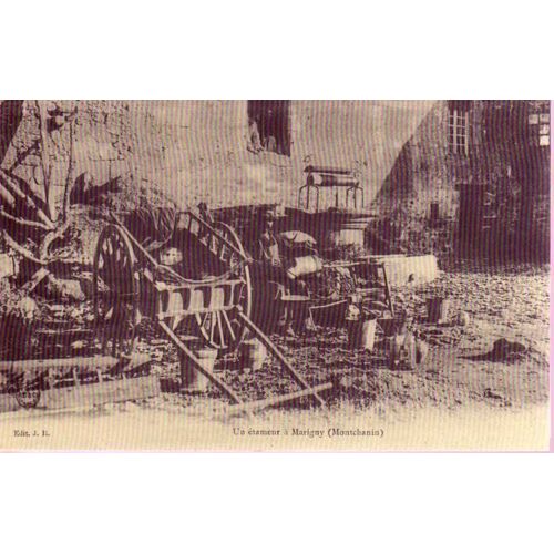 Montchanin - Un Etameur A Marigny - Reedition D'une Cpa - 1er Choix - Ref 022 230