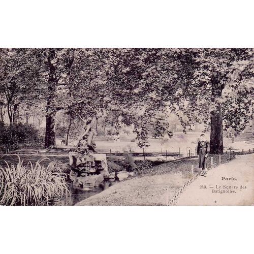 Paris - Le Square Des Batignolles - Oblitérée 1908 - Ref 022 207
