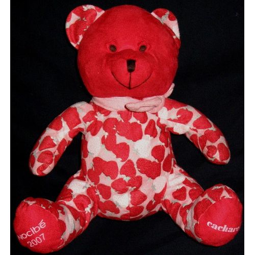 Ours Nounours Rouge Écharpe Rose Fraise Nocibé Cacharel 2007